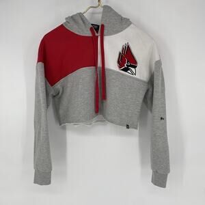 Hype and Vice Ball State Cropped Color Block Hoodie Women's Size S
